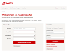 Tablet Screenshot of careers.swiss.com